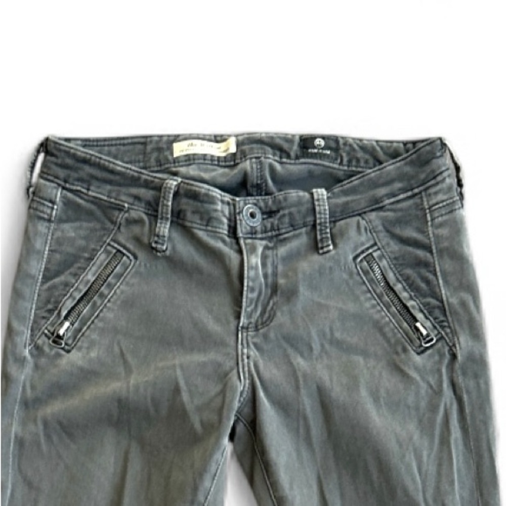 AG Adriano Goldschmied The Willow Zip Pocket Extreme Skinny Jeans Gray Size 24R - Picture 5 of 17